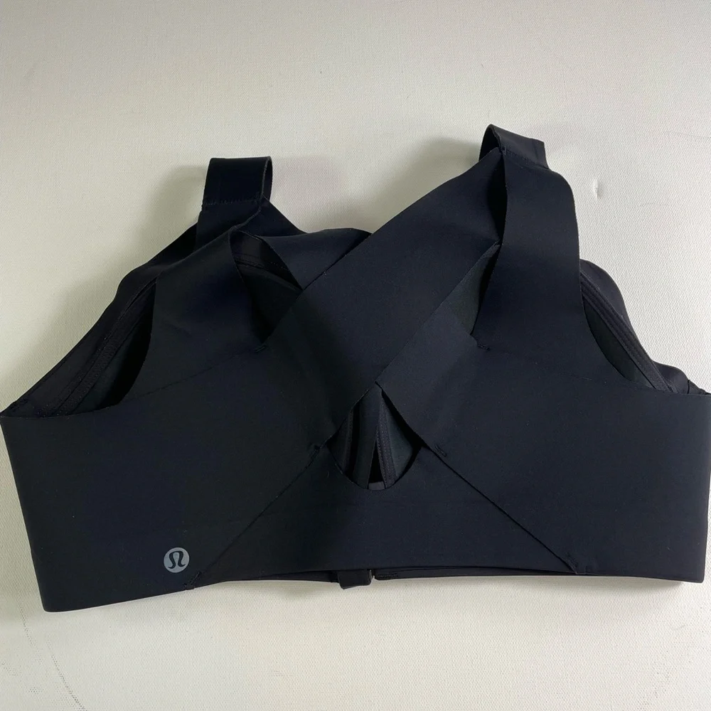 Lululemon Women’s Enlite Front Zip Closure Sports Bra 38C Black High Support - Picture 10 of 12